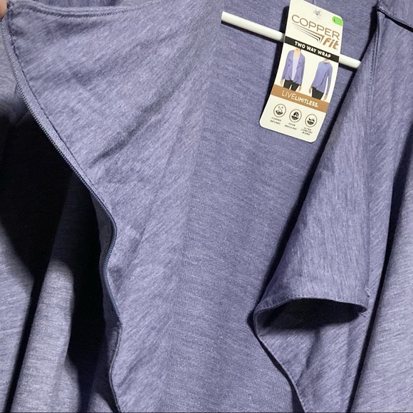 COPPER FIT Wrap Swing Top Purple Lilac NEW  Women's Large - Picture 12 of 16